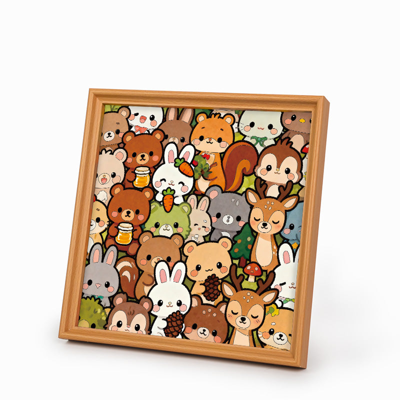 Waldcrew – Ausmalpuzzle aus Holz