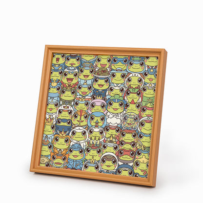 Frosch - Ausmalpuzzle aus Holz