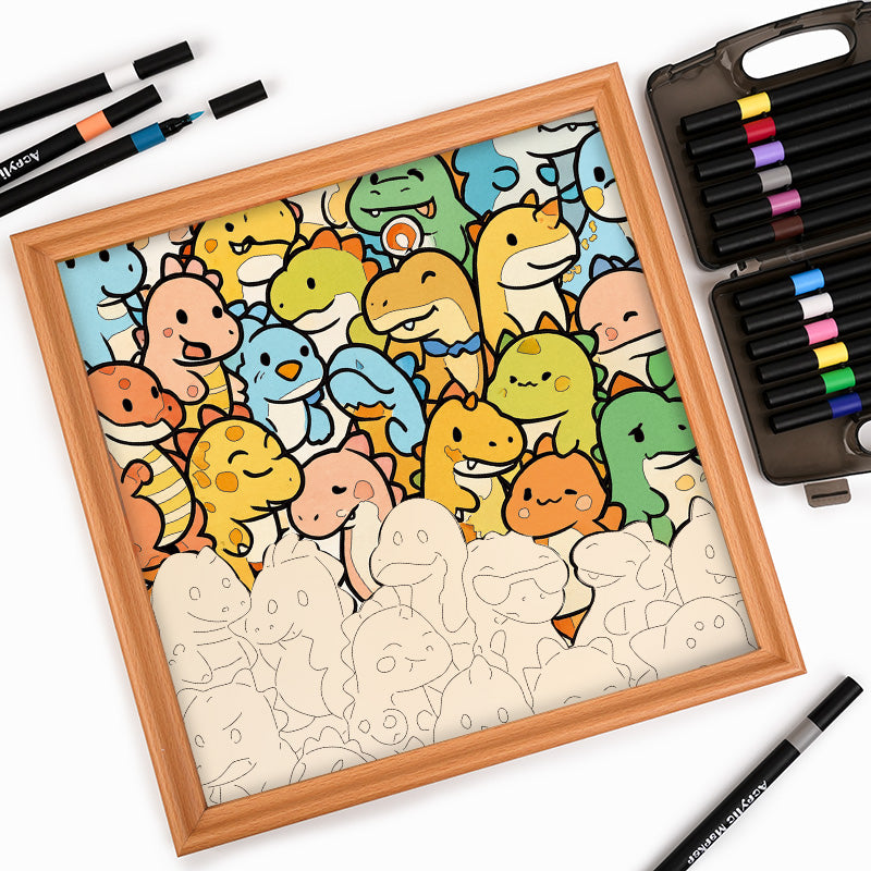 Kleiner Drache – Ausmalpuzzle aus Holz