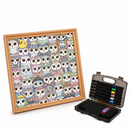 Eule – Ausmalpuzzle aus Holz