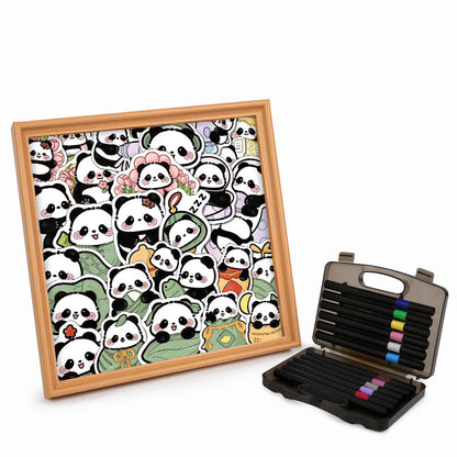 Panda II – Ausmalpuzzle aus Holz