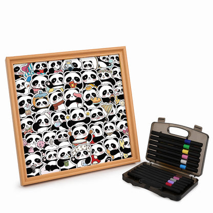 Panda III – Ausmalpuzzle aus Holz