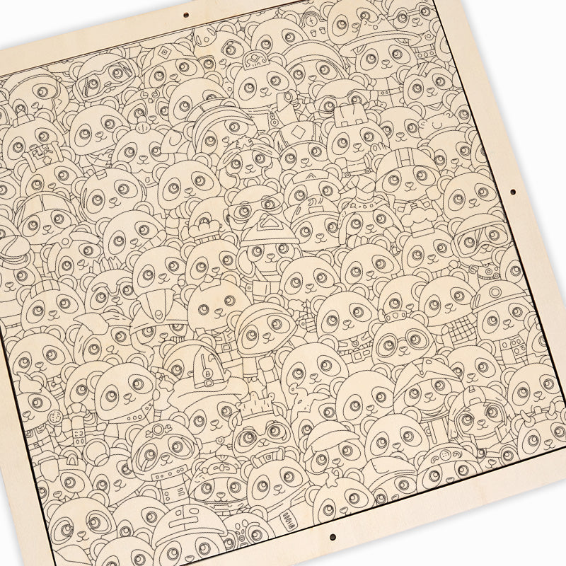 Panda - Ausmalpuzzle aus Holz