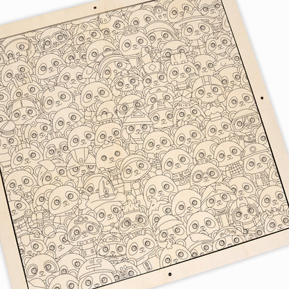 Panda - Ausmalpuzzle aus Holz