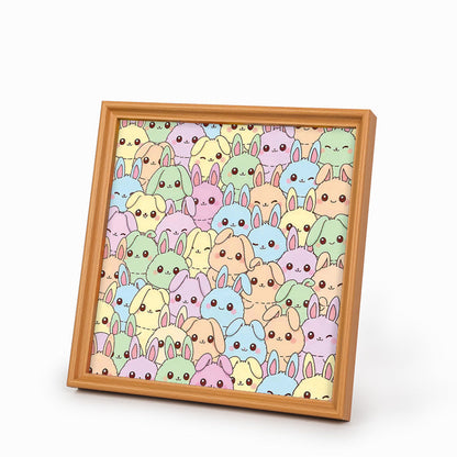 Kaninchen – Ausmalpuzzle aus Holz