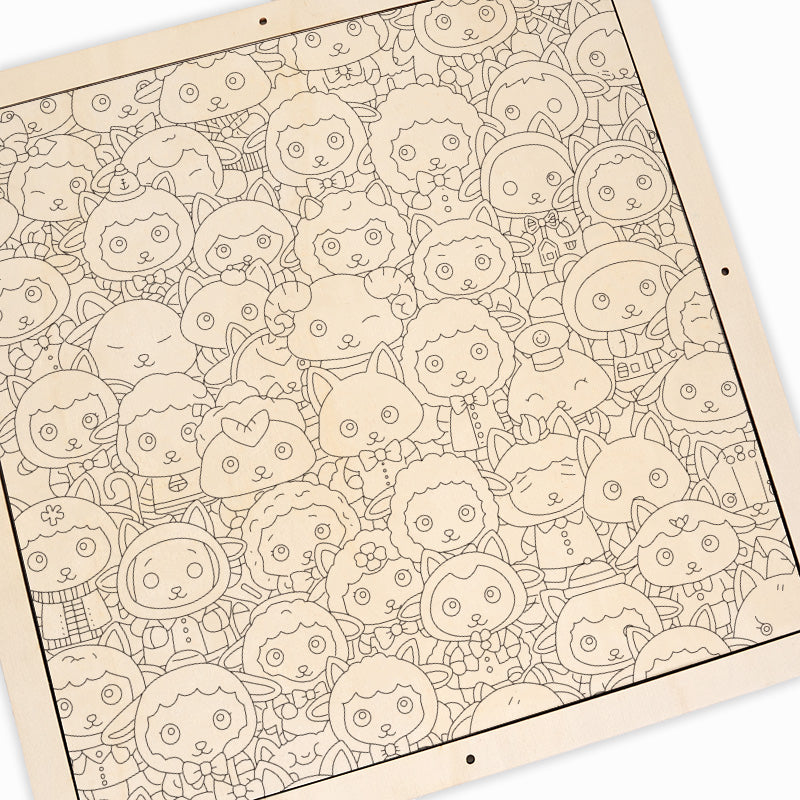 Schaf - Ausmalpuzzle aus Holz