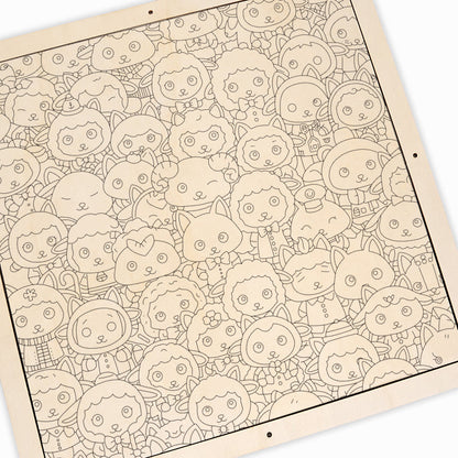 Schaf - Ausmalpuzzle aus Holz