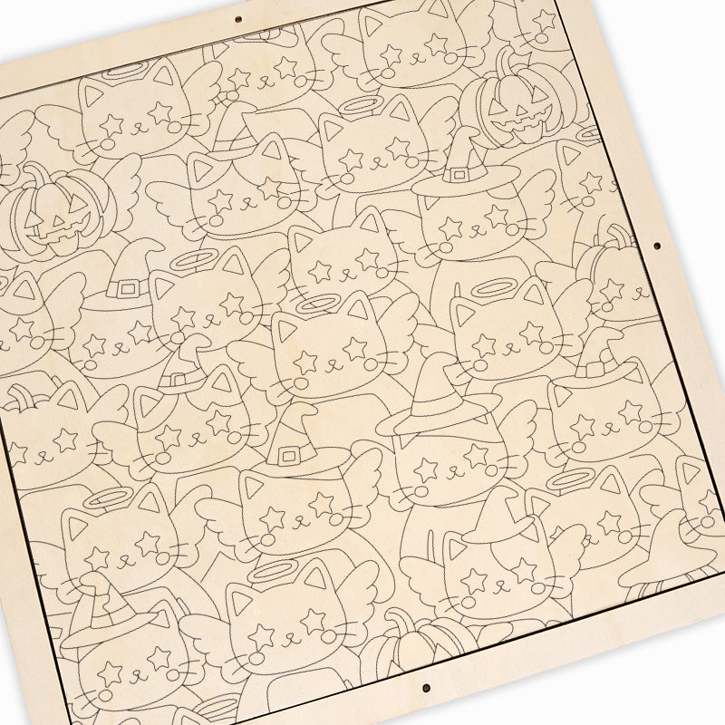 Twinkle Kitty – Ausmalpuzzle aus Holz