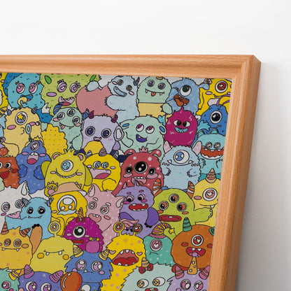 Kleines Monster – Ausmalpuzzle aus Holz