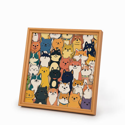Shiba Inu – Ausmalpuzzle aus Holz