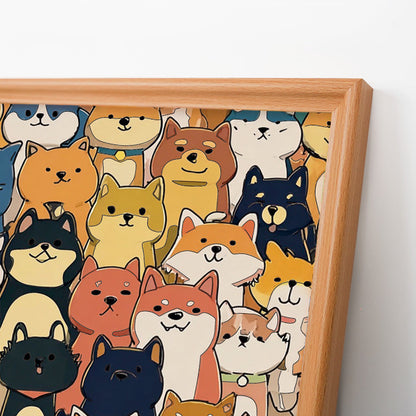 Shiba Inu – Ausmalpuzzle aus Holz