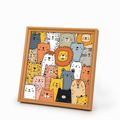 Tierparadies - Ausmalpuzzle aus Holz