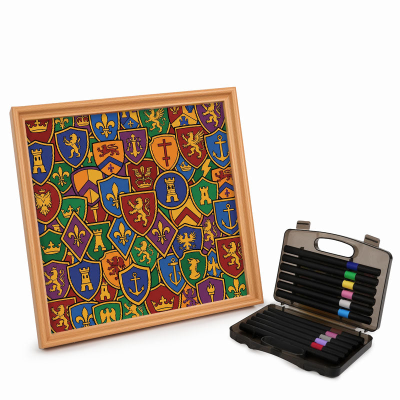 Abzeichensammlung – Ausmalpuzzle aus Holz