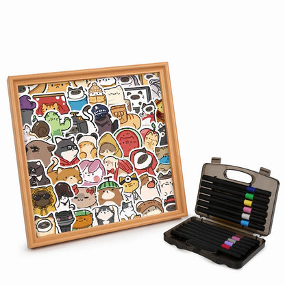 Fröhliche Haustiere – Ausmalpuzzle aus Holz