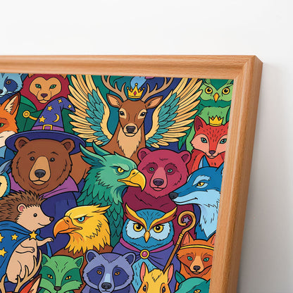 Verzauberte Waldtiere – Ausmalpuzzle aus Holz