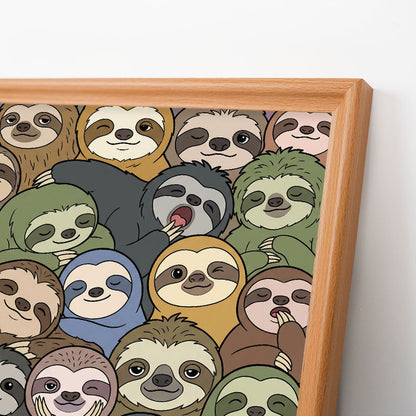 Faultiere – Ausmalpuzzle aus Holz