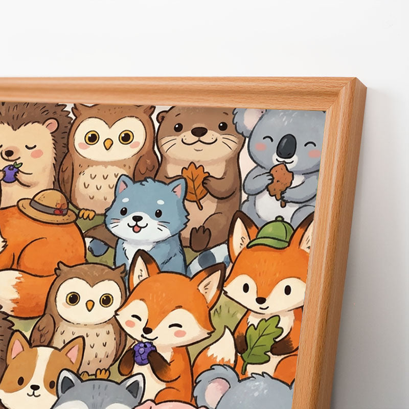 Niedliche kleine Tiere – Ausmalpuzzle aus Holz