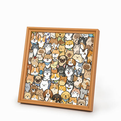 Tiny Puppy World – Ausmalpuzzle aus Holz