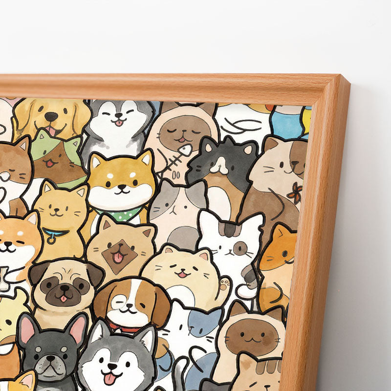 Tiny Puppy World – Ausmalpuzzle aus Holz