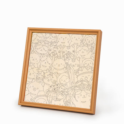 Magische Kätzchen – Ausmalpuzzle aus Holz