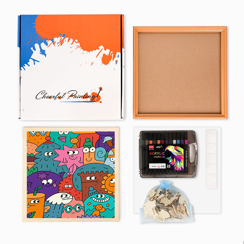 Gesichter der Dinge – Ausmalpuzzle aus Holz