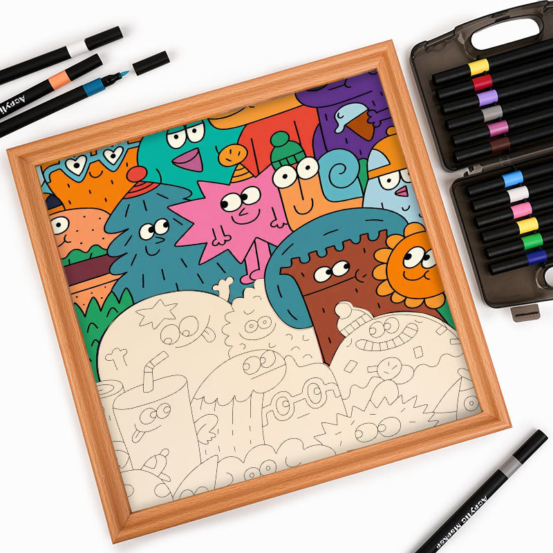 Gesichter der Dinge – Ausmalpuzzle aus Holz