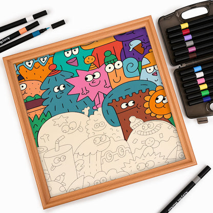 Gesichter der Dinge – Ausmalpuzzle aus Holz