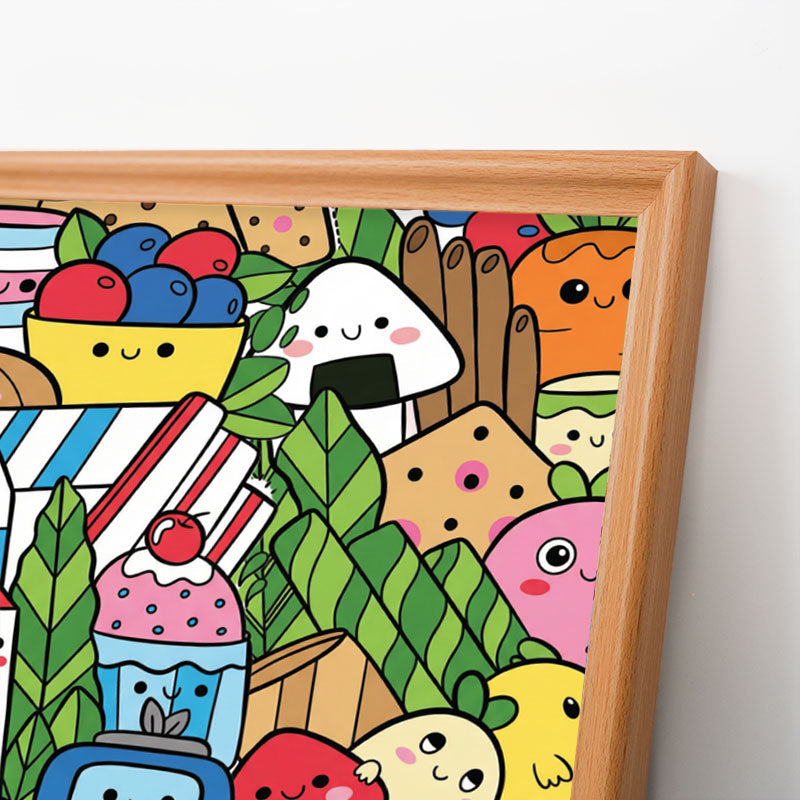 Food Friends – Ausmalpuzzle aus Holz