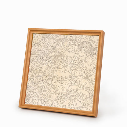 Snack Squad – Ausmalpuzzle aus Holz