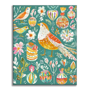 Fröhlicher Vogel - Malen nach Zahlen