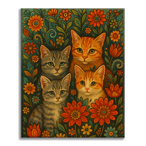 Böhmische Katzen - Malen nach Zahlen