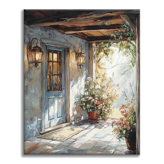 Gemütliche Veranda - Malen nach Zahlen