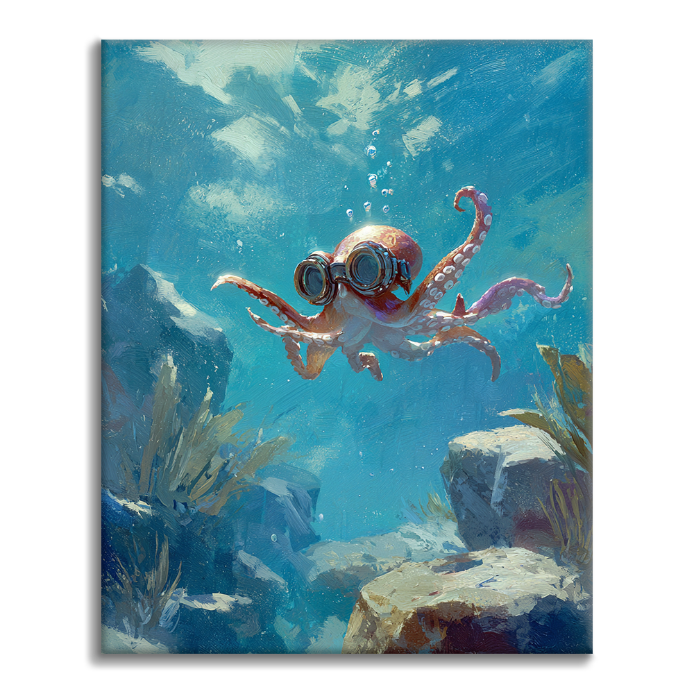 Abenteuer Oktopus - Malen nach Zahlen