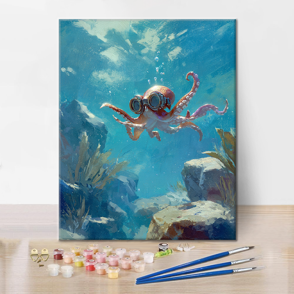 Abenteuer Oktopus - Malen nach Zahlen