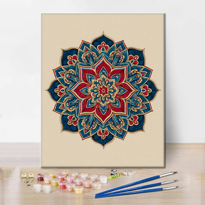 Zwillings-Mandala - Malen nach Zahlen