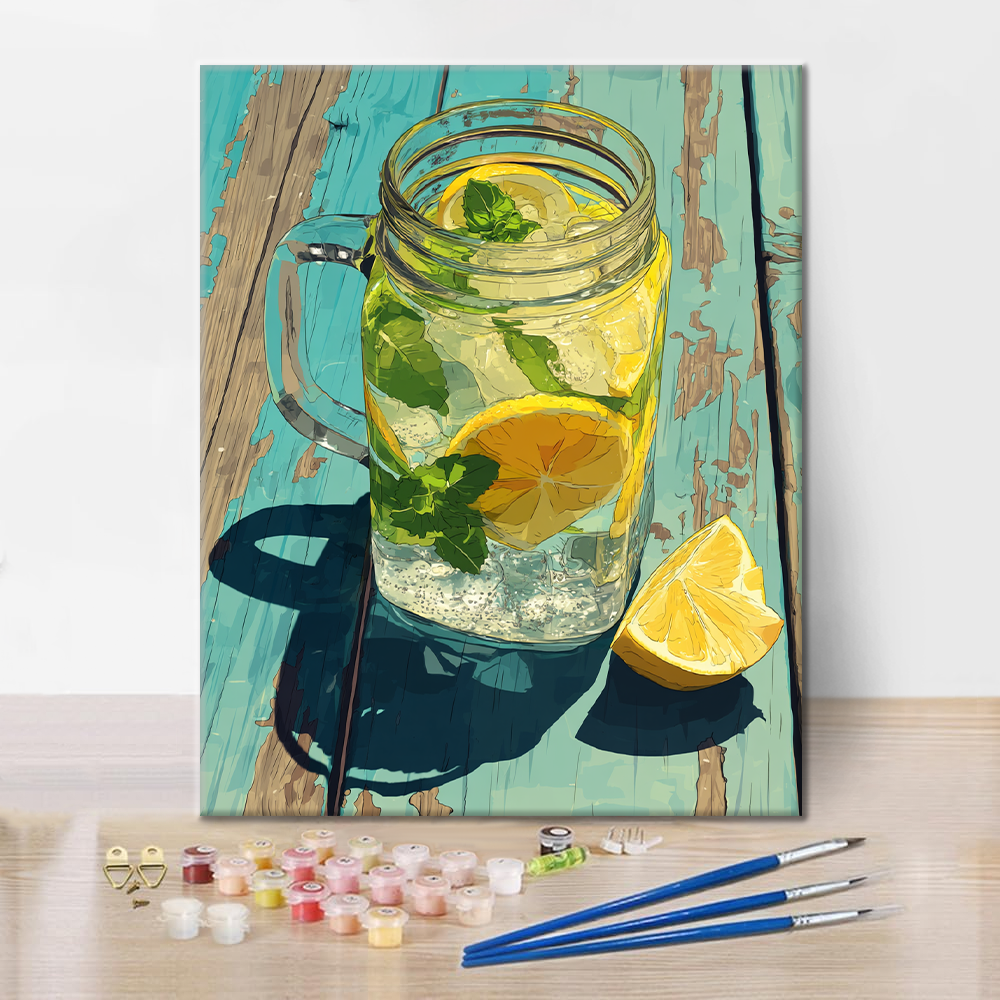Gekühlte Limonade - Malen nach Zahlen