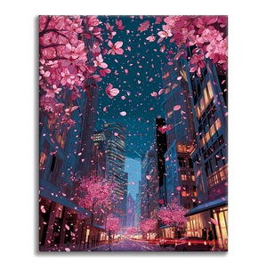 City Blooms Cherry - Malen nach Zahlen