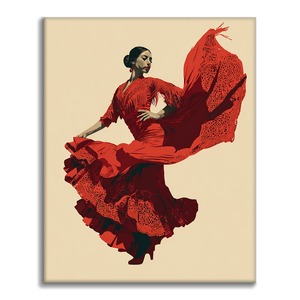 Flamenco-Tänzerin - Malen nach Zahlen
