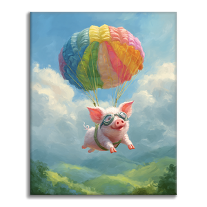 Fliegendes Schwein - Malen nach Zahlen