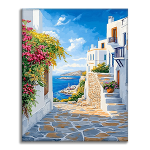 Mediterraner Spaziergang - Malen nach Zahlen
