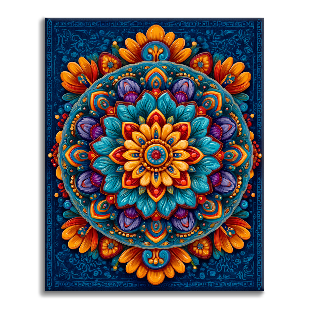 Strahlendes Mandala - Malen nach Zahlen