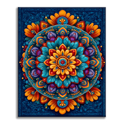 Strahlendes Mandala - Malen nach Zahlen