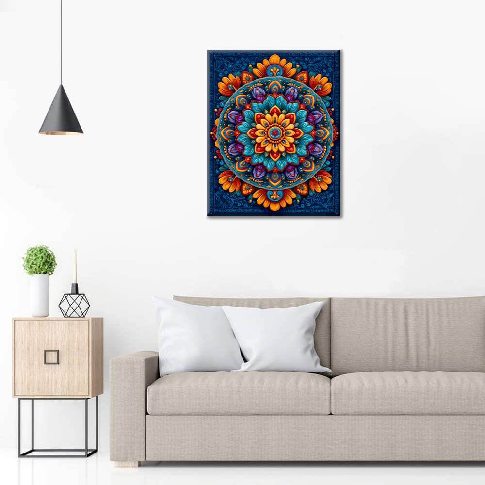 Strahlendes Mandala - Malen nach Zahlen