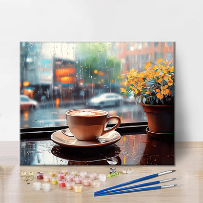 Rainy Coffee - Malen nach Zahlen