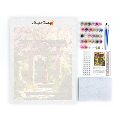 Silhouette der Sakura - Malen nach Zahlen