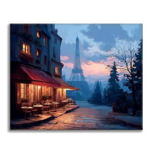 Abend in Paris - Malen nach Zahlen