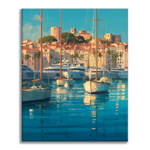 Hafen von Cannes - Malen nach Zahlen