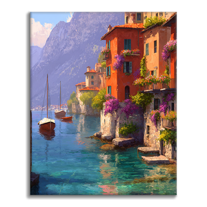 Reflexionen von Varenna - Malen nach Zahlen