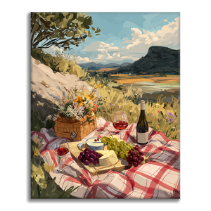 Bezauberndes Picknick auf dem Land - Malen nach Zahlen