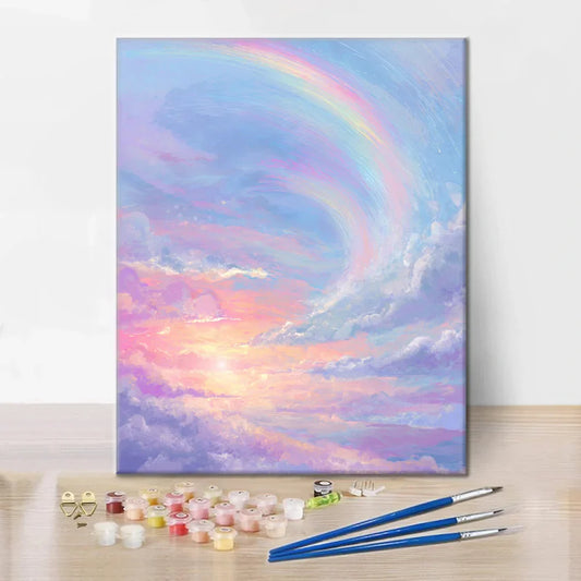 Verträumter Regenbogen - Malen nach Zahlen